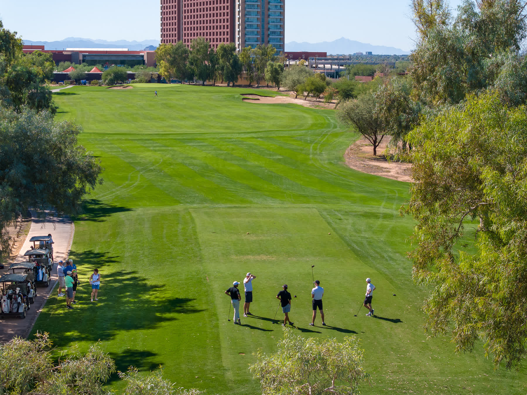 Aerial photograph of a golf course